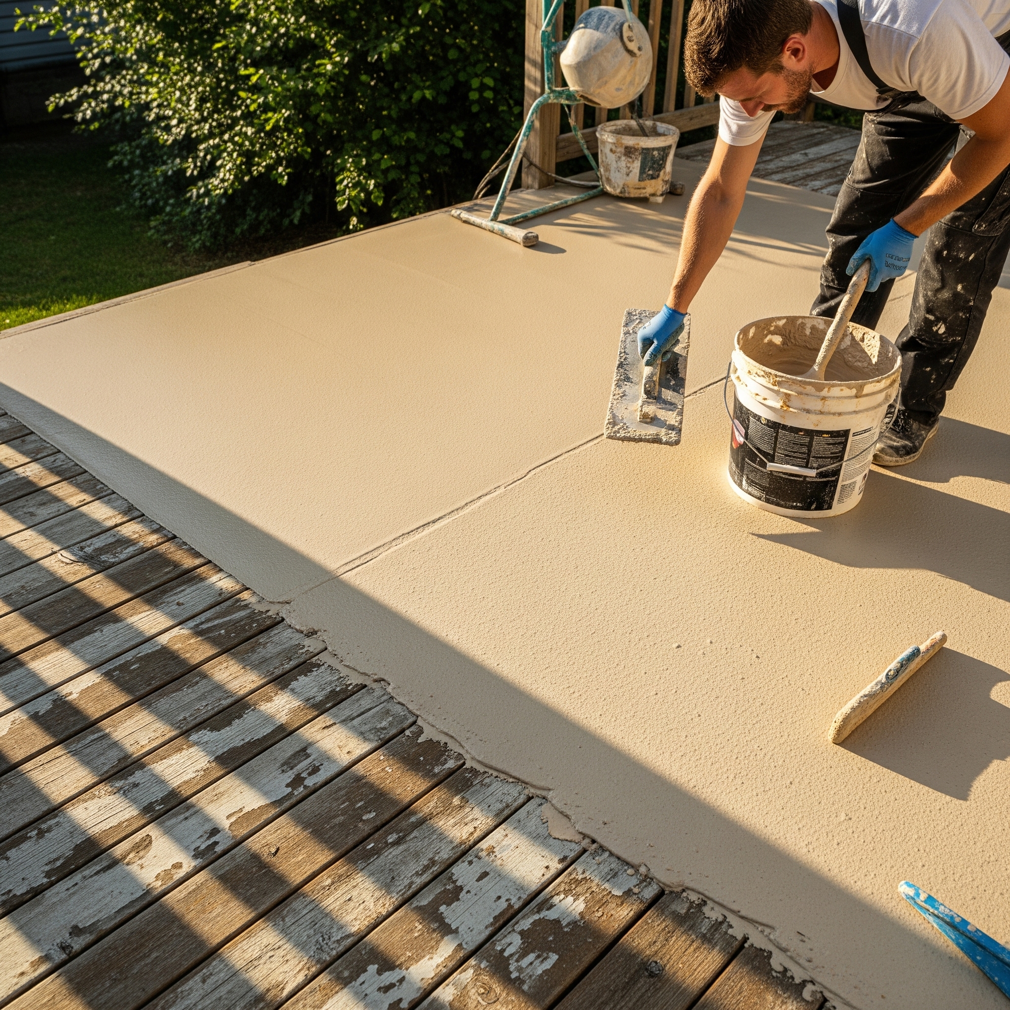 deck resurfacing vs rebuilding Long Island